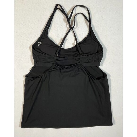 Athleta Black Solace Support Small Racerback Tank Yoga Pilates Workout EUC - Picture 2 of 5